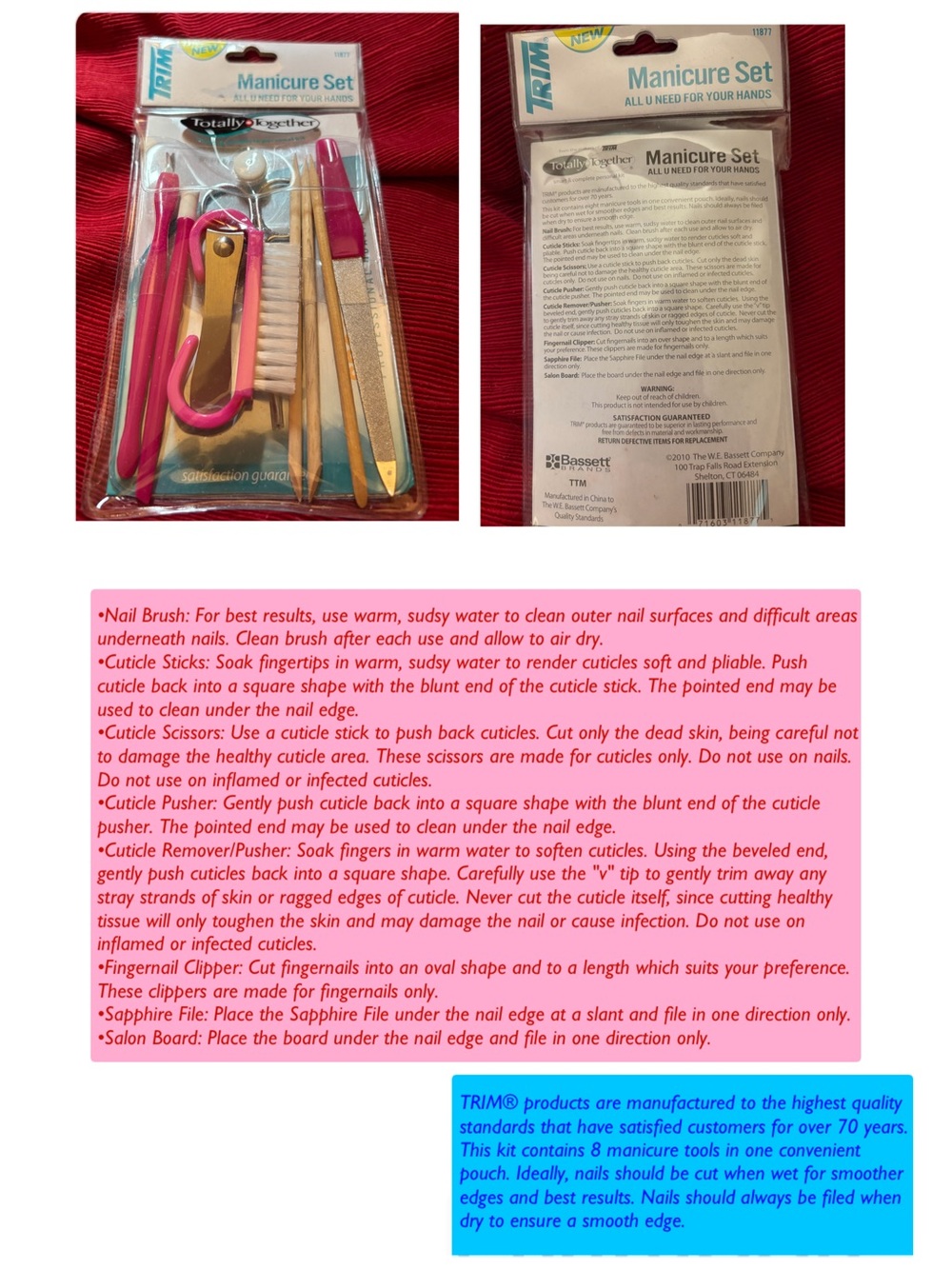 Sephora Red Mesh Pouch, with assorted beauty accessories from Avon & Trim. - Picture 7 of 11